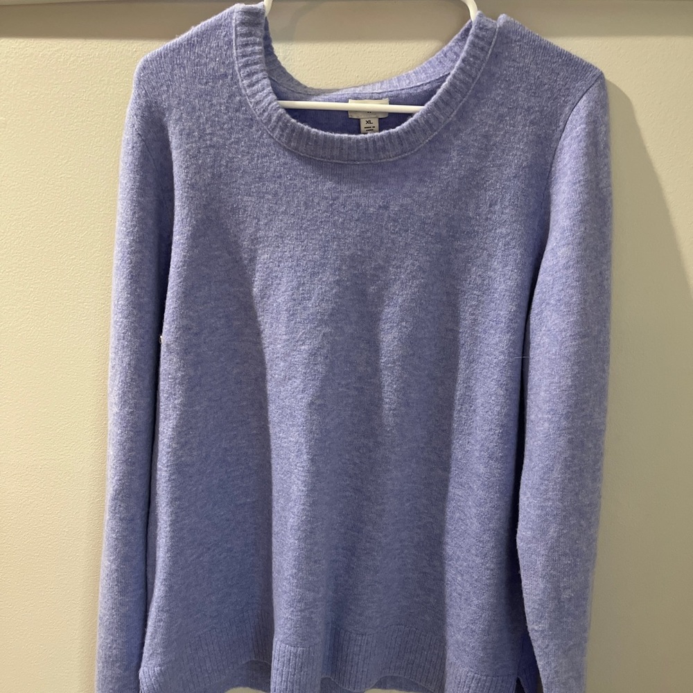 J Crew blue periwinkle crewneck sweater